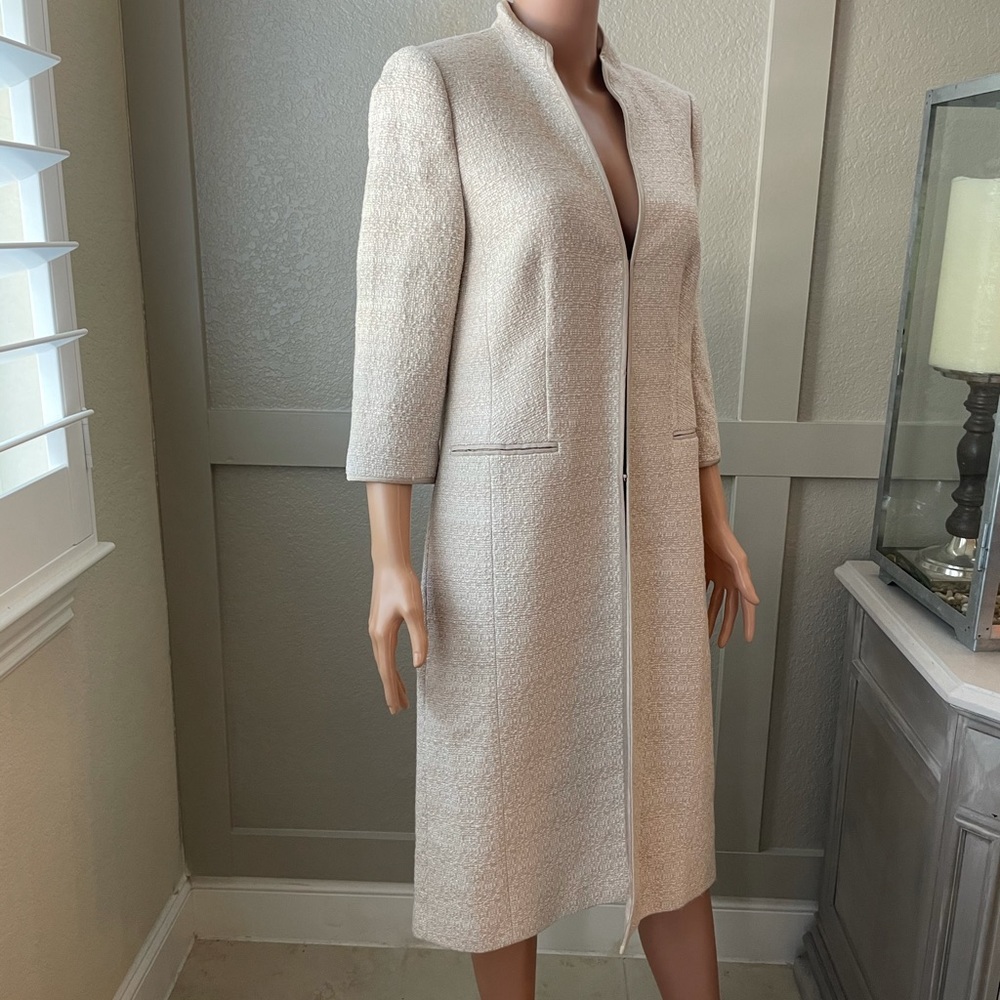 Viyella long cream tweed coat